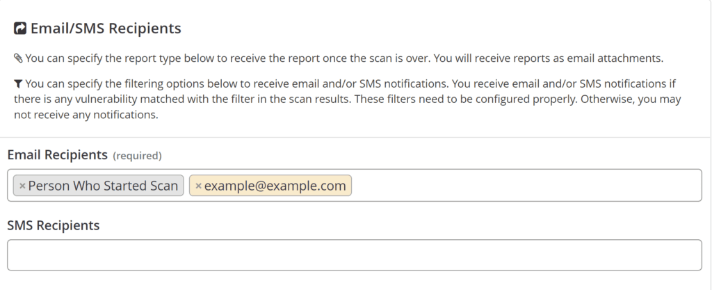 Manage Notifications page showing Edit option for Scan Completed notifications