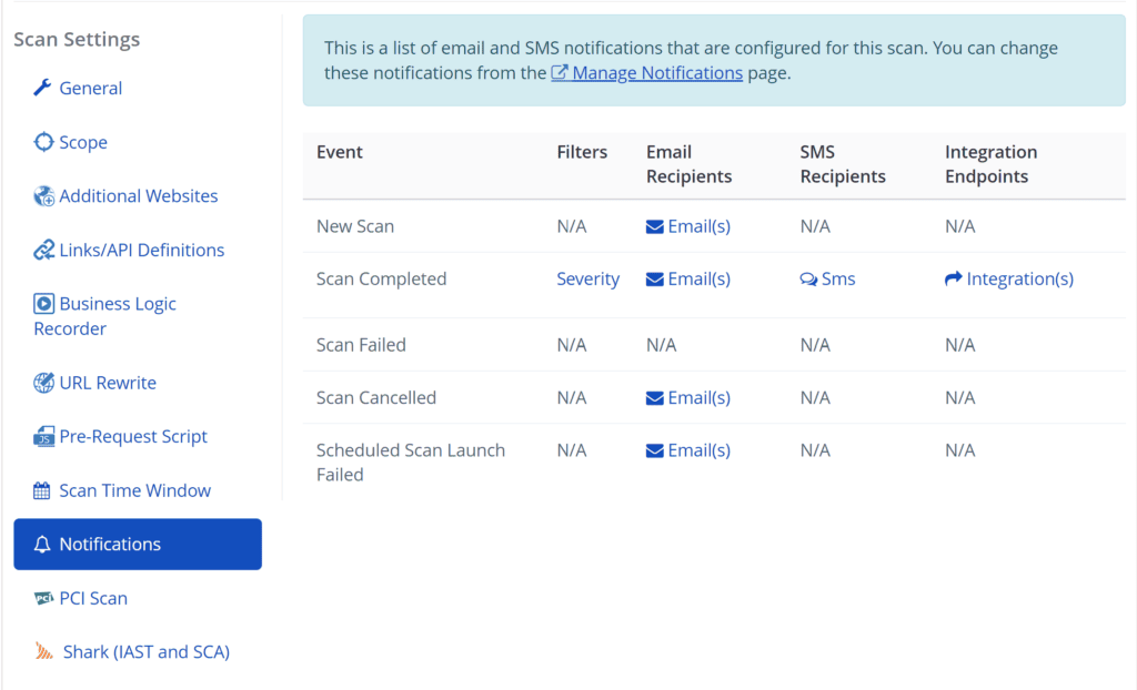 Example of tickets created in issue tracking system after scan completion