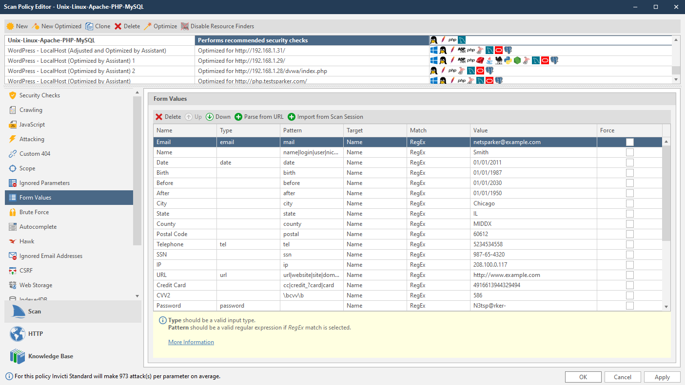 Import scan session dialog for selecting Invicti session file
