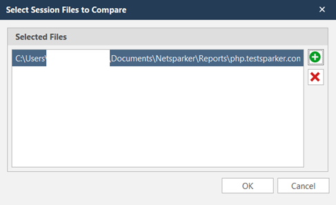 Select Session Files to Compare
