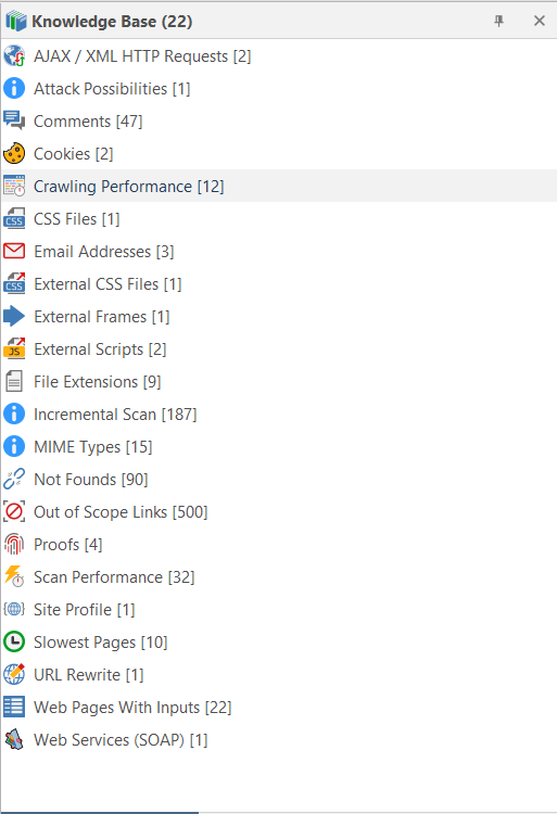 Knowledge base in scan summary dashboard