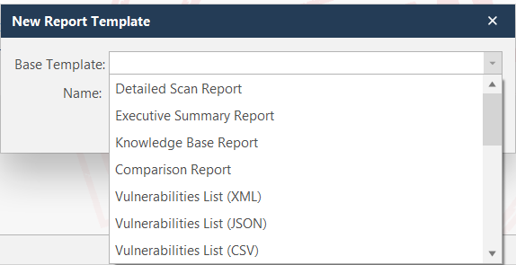 Select Base Template