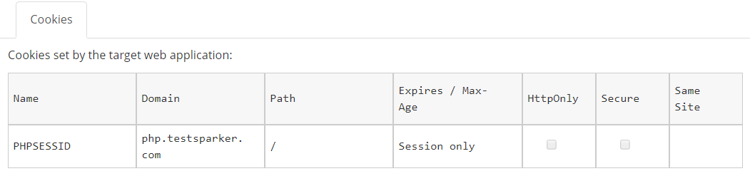 Cookies node in Invicti Enterprise Knowledge Base showing detected cookies with security flags and attributes