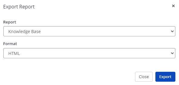Scan Summary window with Export button for generating reports