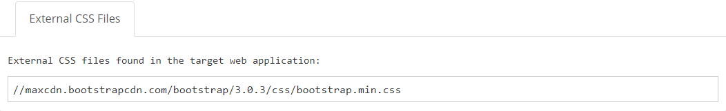 External CSS Files node in Invicti Enterprise