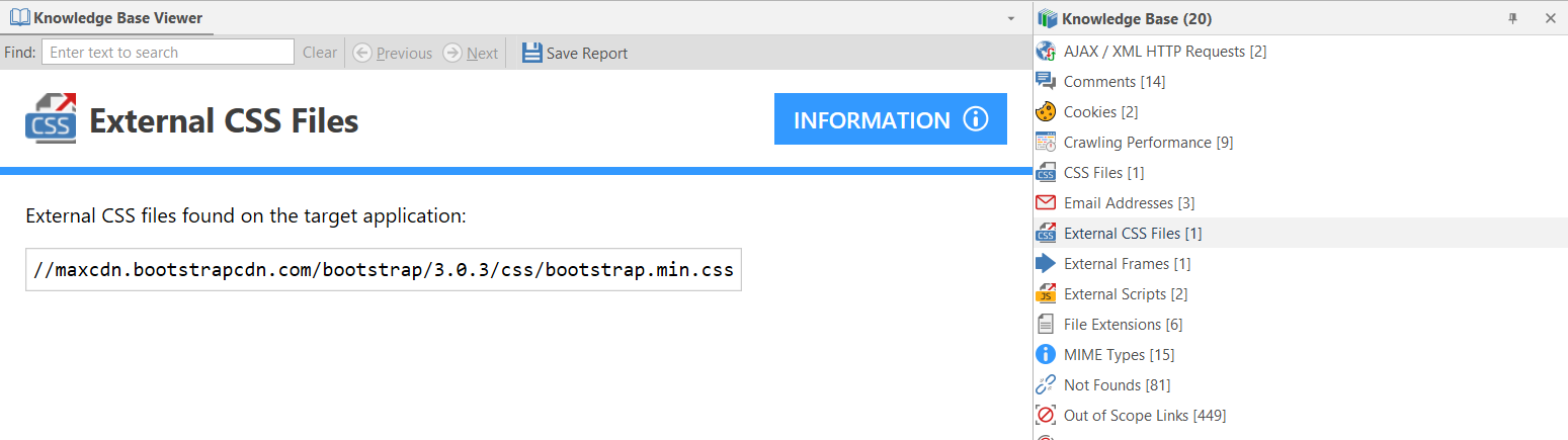 External CSS Files listed in Knowledge Base Viewer