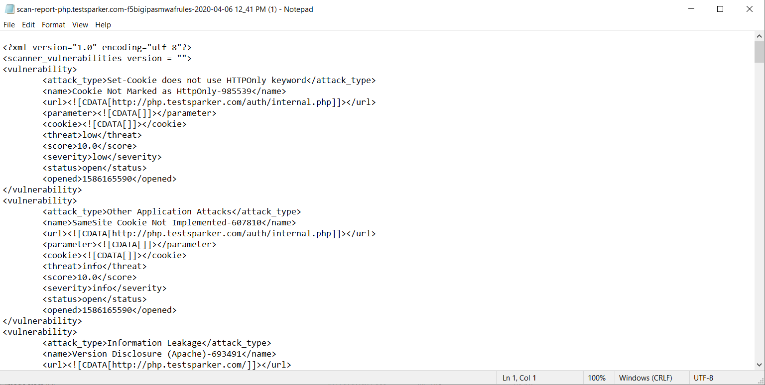 F5 BIG-IP ASM WAF Export in Enterprise
