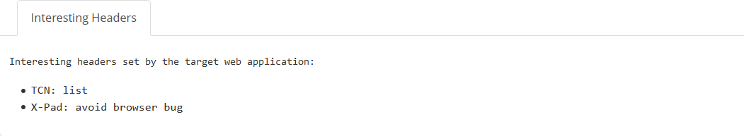 Interesting Headers node in Invicti Enterprise