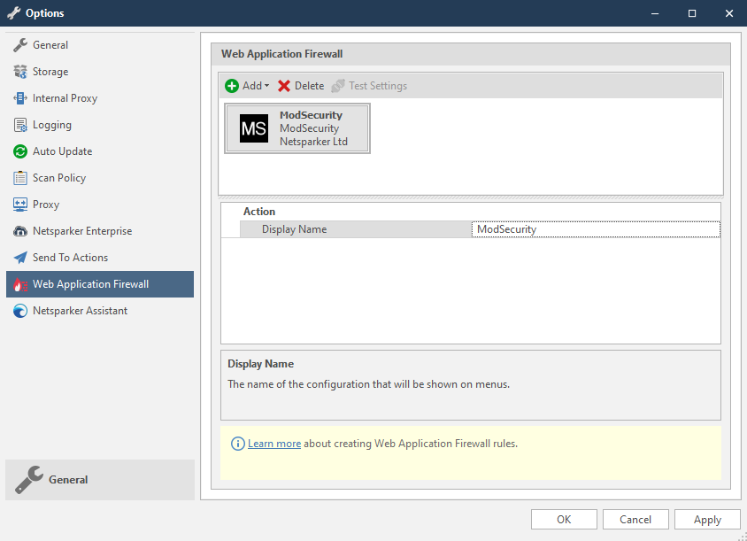 ModSecurity WAF configuration