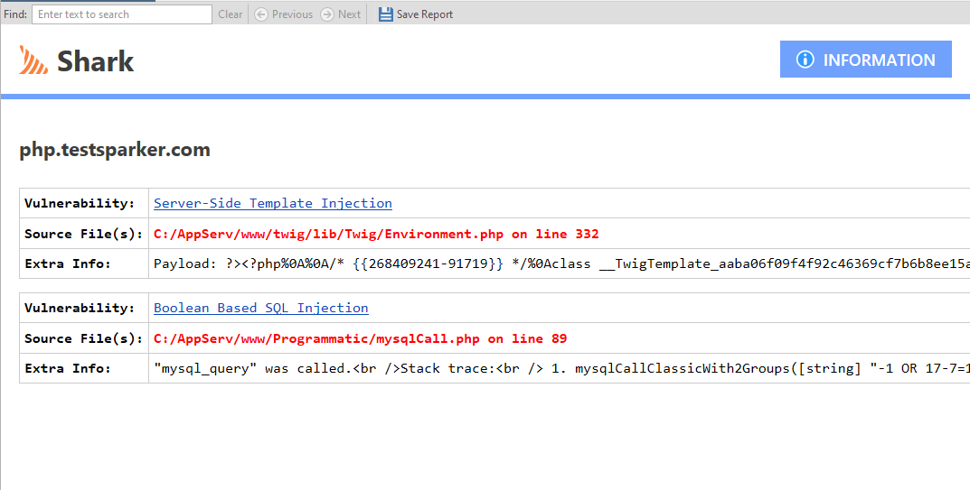 Shark node information in Knowledge Base Viewer
