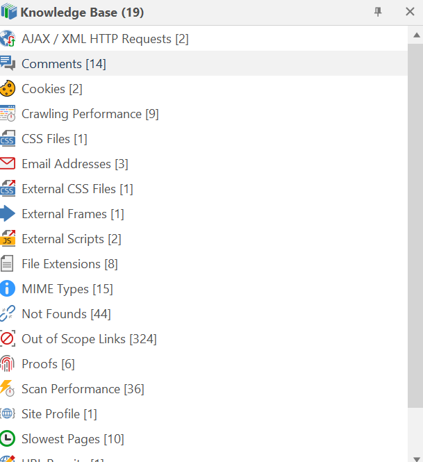 Invicti Standard interface showing Knowledge Base panel in Scan Summary Dashboard
