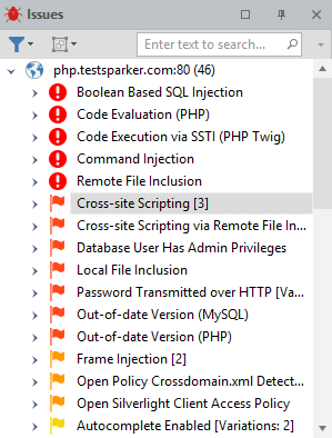 Cross-site Scripting vulnerability found in a scan.
