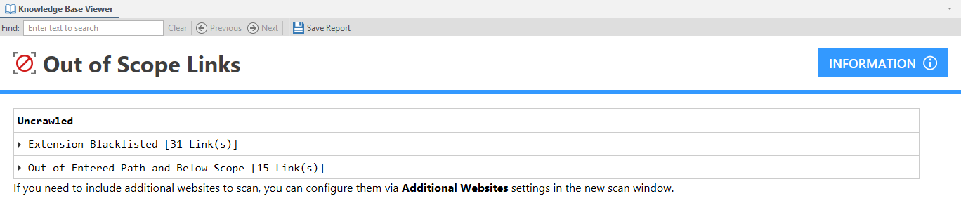 Out of scope links in Knowledge Base Viewer