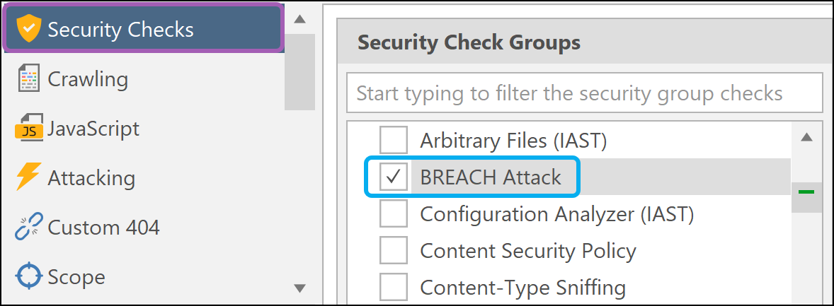Scan policy selection in Invicti Enterprise.