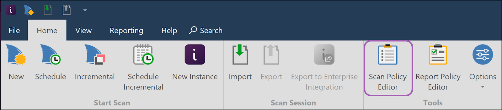 Scan Policy Editor in Invicti Standard.