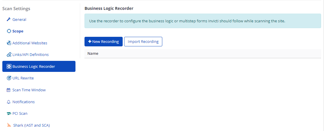 Import Recording option in Business Logic Recorder.
