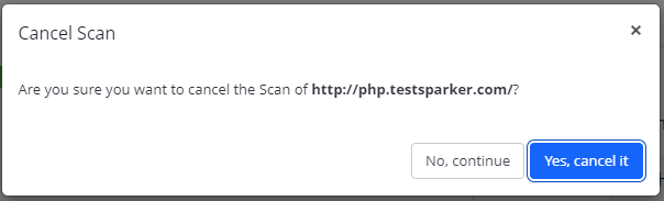Cancel Scan dialog.