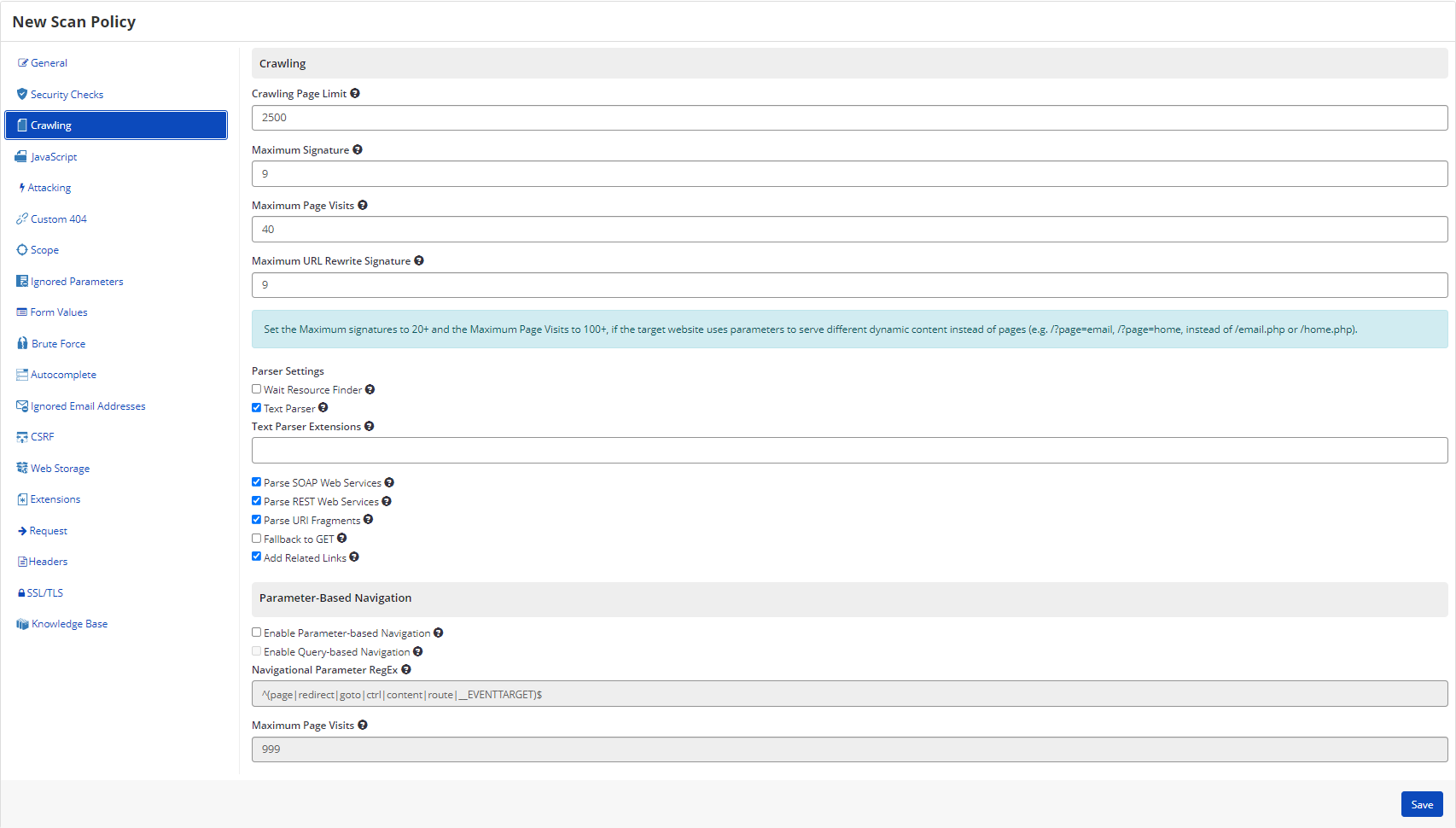 Crawling Page Limit in Invicti Enterprise