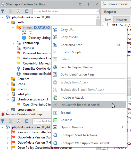 Include this Branch in Attack option