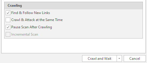 Pause Scan After Crawling option