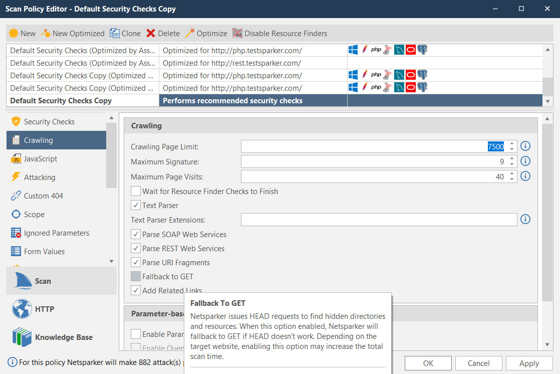 Fallback to GET Option in Invicti Enterprise
