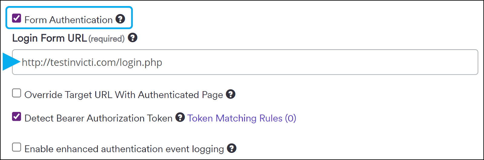 Form Authentication settings in Invicti Enterprise