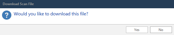 Download Scan File dialog