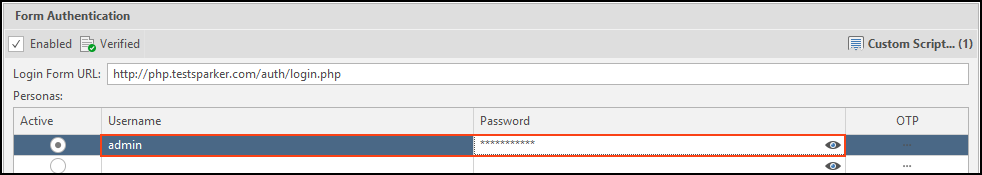 Select Form from Authentication section.