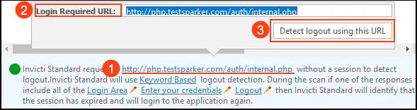 Verify and detect logout using keywords.