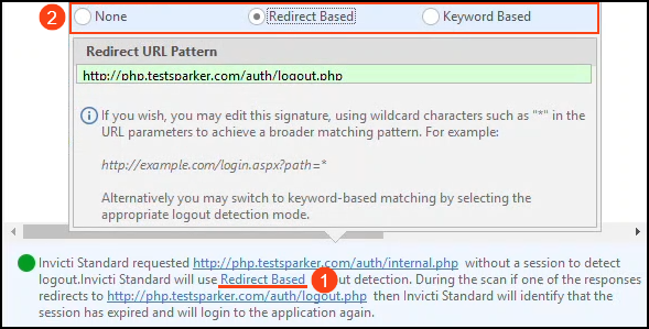 Enable Redirect Based checkbox.