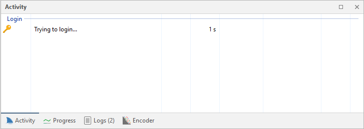 View login phase in Activity Panel.