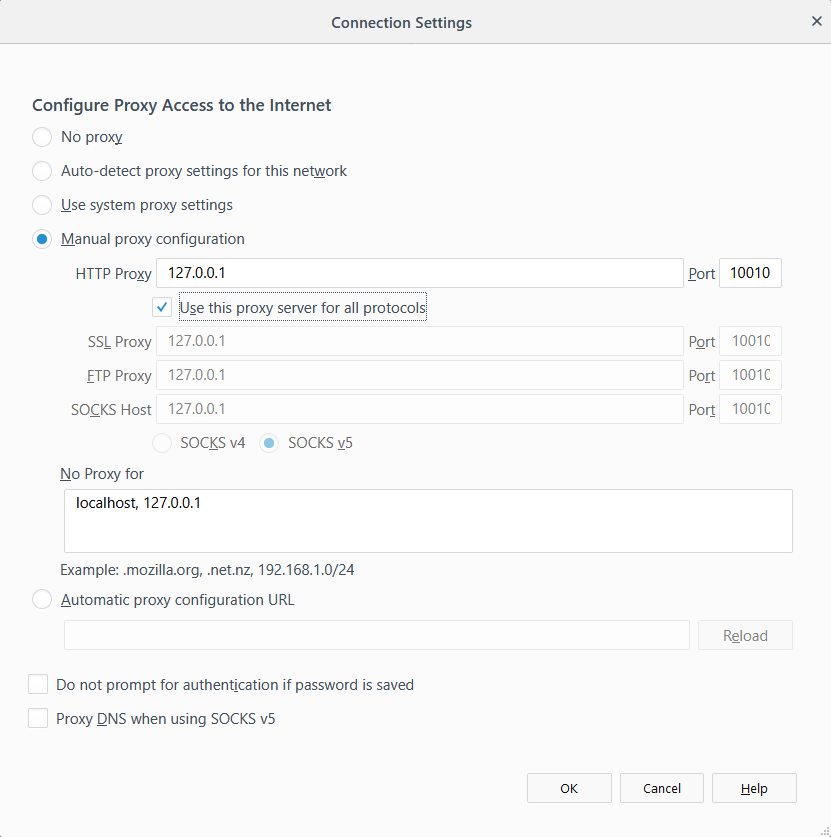 Use Custom Proxy option