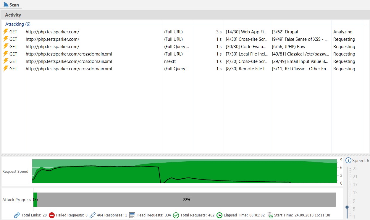 Start Proxy button on Scan tab