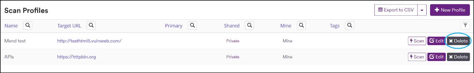 Click Delete button.