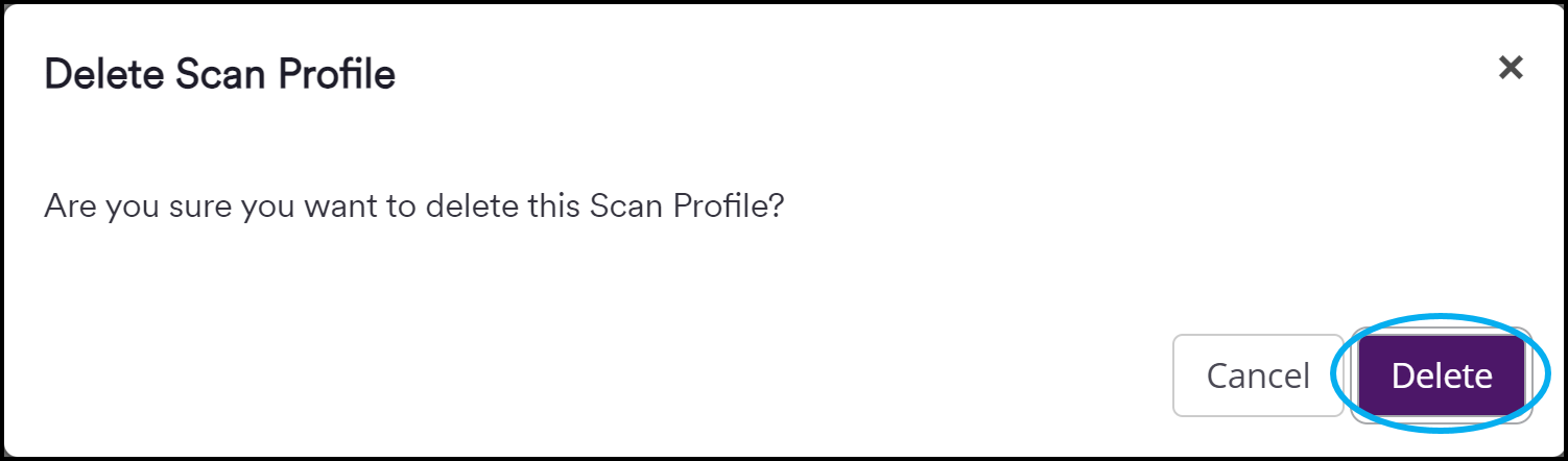 Confirm delete action.
