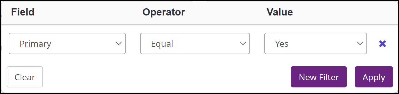 Create new filter for scan profiles.
