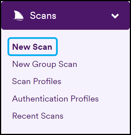 Select New Scan from menu.
