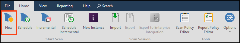 New scan from Home tab