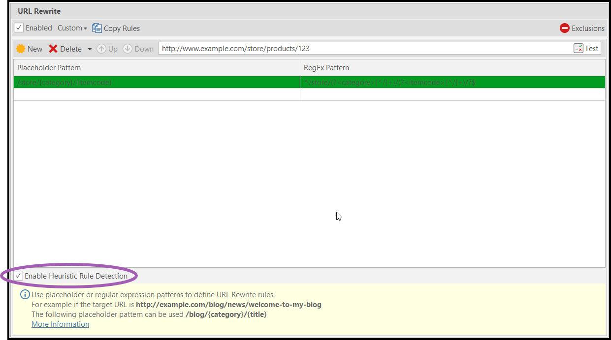 Enable Heuristic Rule Detection