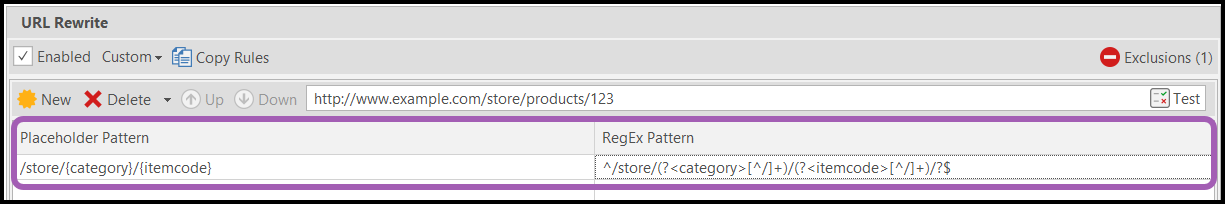 Manual URL Rewrite configuration