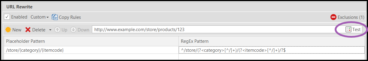 Test URL Rewrite Rules