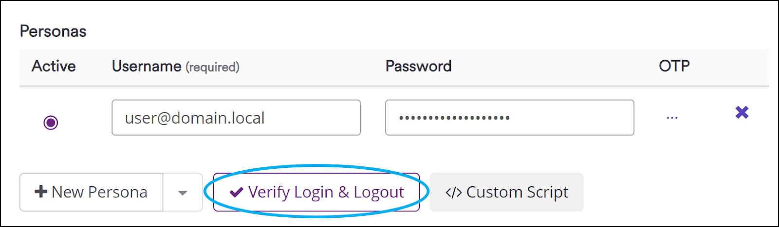 Verify Login & Logout button