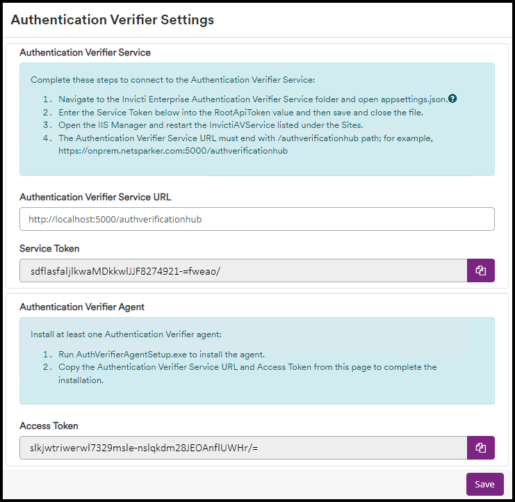 Authentication Verifier Service URL