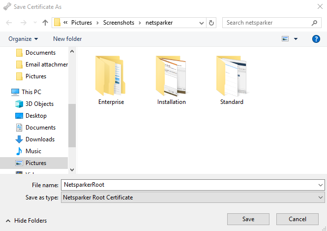 Export Root Certificate