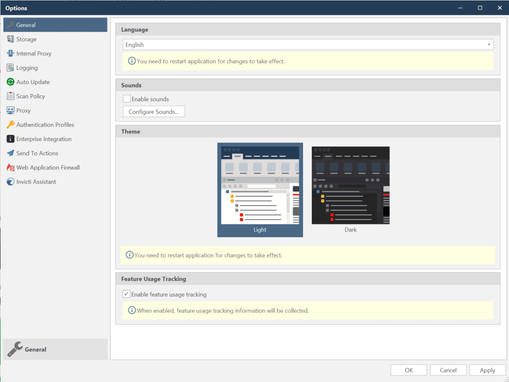 General language settings