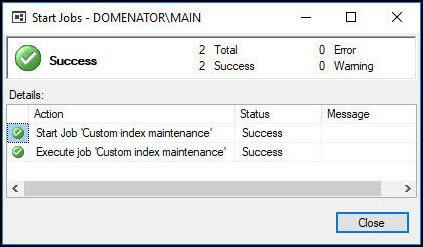 Start Job context menu