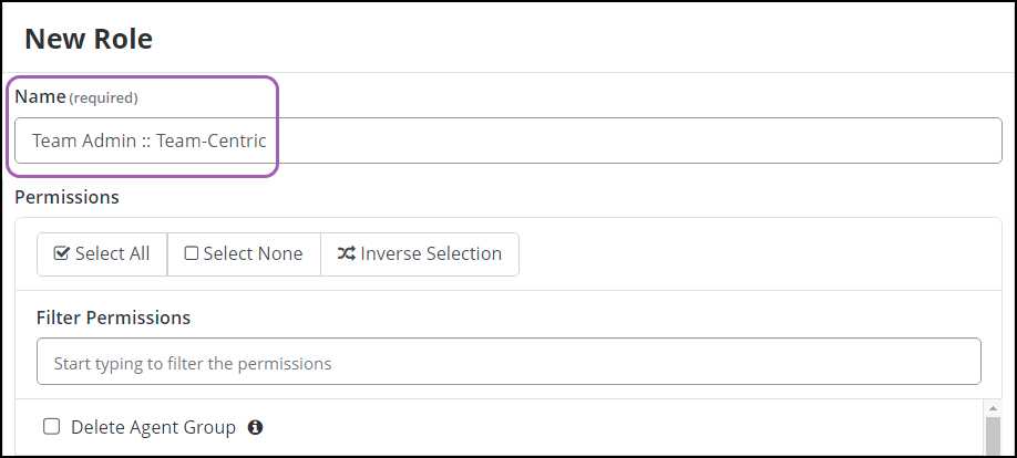 Set name for custom role