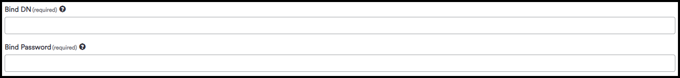 Bind DN and password