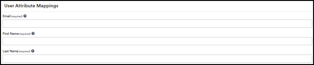 User attribute mappings